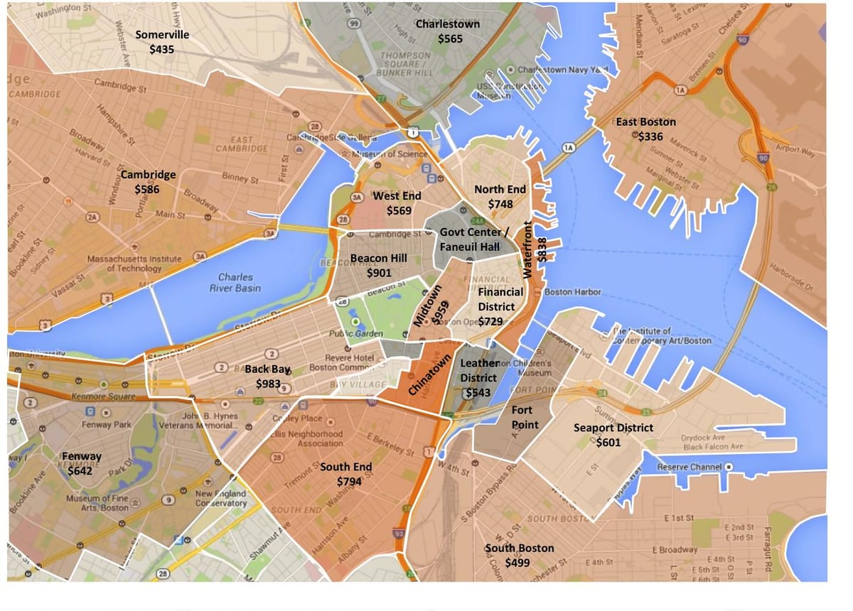 শহরের Boston জোনিং ম্যাপ