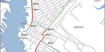 Map of easT Boston