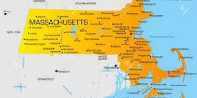 Massachuset মানচিত্র